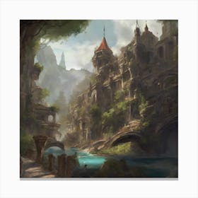 Fantasy City 76 Canvas Print