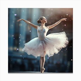 Ballet Dancer In The City Canvas Print