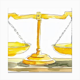 Scales Of Justice Canvas Print