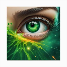 eye sea green  Canvas Print