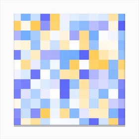 Blue And Yellow Squares Canvas Print