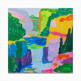 Colourful Abstract Plitvice Lakes National Park Croatia 4 Canvas Print