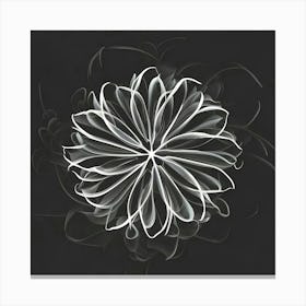 White Dahlia Flower Canvas Print