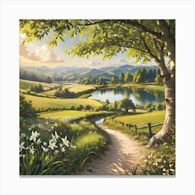 Walk In The Countryside Canvas Print