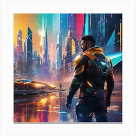 Futuristic Cityscape 120 Canvas Print