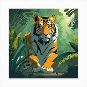 Tiger In The Jungle 33 Canvas Print