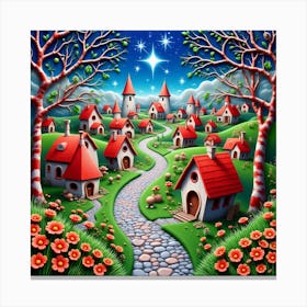 Christmas Village 10 Canvas Print