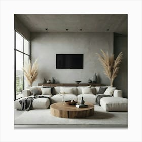 Modern Living Room 136 Canvas Print