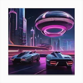 Futuristic Cityscape 10 Canvas Print