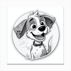 Dog Sticker Canvas Print