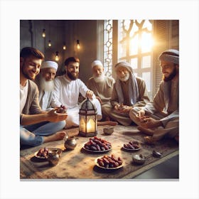 Muslim Men Celebrating Ramadan Canvas Print
