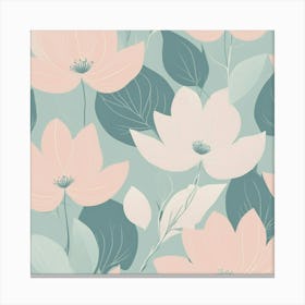 Pink Flowers Wallpaper 3 Canvas Print