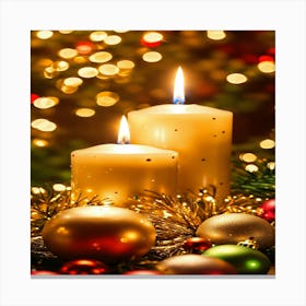 Christmas Candles Canvas Print