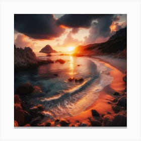 Sunset Stock Videos & Royalty-Free Footage Canvas Print