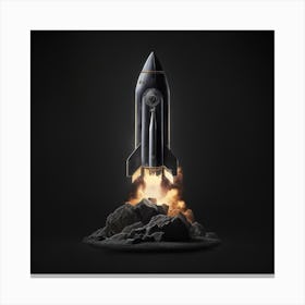 Space Rocket Launch Canvas Print