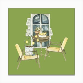 Table And Chairs Canvas Print