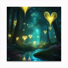 Hearts In The Forest Canvas Print