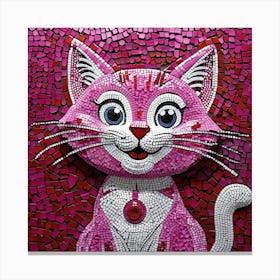 Leonardo Phoenix 10 A Vibrant Colorful Mosaic Artwork Depictin 0 Canvas Print