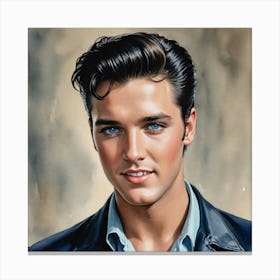 The Rebel’s Charm Elvis Presley Canvas Print