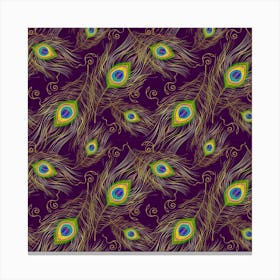 Peacock Feathers Pattern 1 Canvas Print