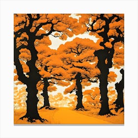 Orange Trees Canvas Print