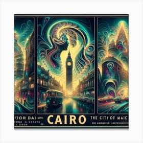 Lucid Dreaming Cairo Travel Poster 1 Canvas Print