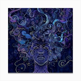 Woman With A Purple Head Canvas Print