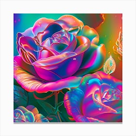 Psychedelic Roses Canvas Print