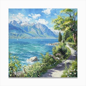 Path To Lake Como Canvas Print