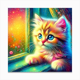 Feline Cat Creative Artwork Illustration 144 Canvas Print