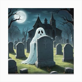 Ghost In The Graveyard 1 Canvas Print