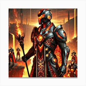 A Sci Fi Themed Character Portrait Of The Pyroclas Canvas Print