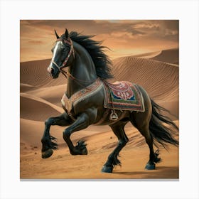 Horse In The Desert 4 Canvas Print