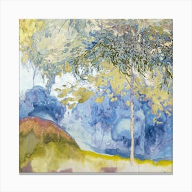 Trees Landscape Watercolor Painting Canvas Print