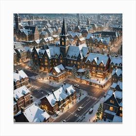 Christmas Village Canvas Print