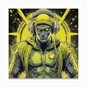 Cosmic Man With Headphones 1 Canvas Print