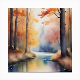 Autumn River Canvas Print