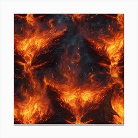 Dragons On Fire Canvas Print