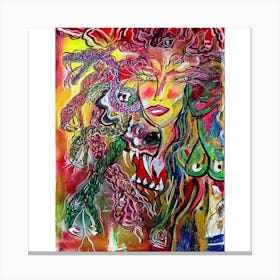 Medusa and her statues 1 Canvas Print