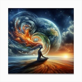 Meditating Woman Canvas Print