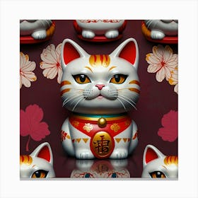 Default Lucky Cat Art 0 Canvas Print