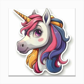 Unicorn Sticker 37 Canvas Print