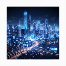 Futuristic Cityscape 8 Canvas Print