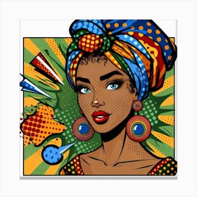 Lomina African Woman Pop Art Canvas Print