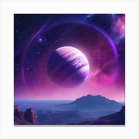 Space Landscape 4 Canvas Print