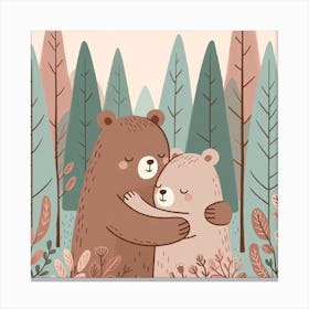 Illustrate, Two Bears 3 Canvas Print