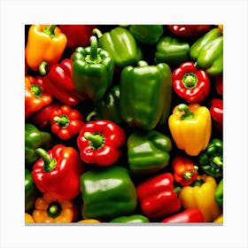 Colorful Peppers 70 Canvas Print
