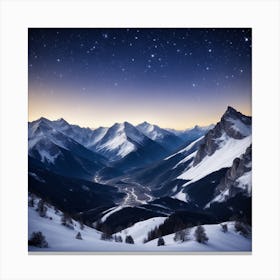 Night In The Mountains 6 Canvas Print
