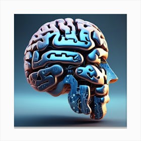 Cyborg Brain 6 Canvas Print