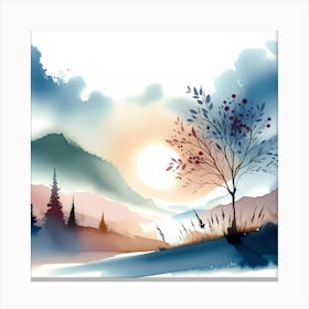 Watercolor Painting 63 Canvas Print